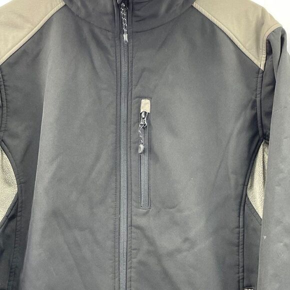 Black Diamond Jacket Adult Large Black Soft Shell Full Zip Fleece Lined Coat Men - Picture 9 of 15